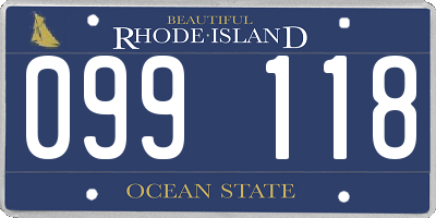 RI license plate 099118