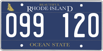 RI license plate 099120