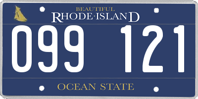 RI license plate 099121