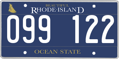 RI license plate 099122