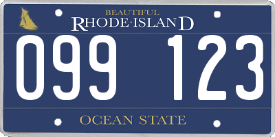 RI license plate 099123