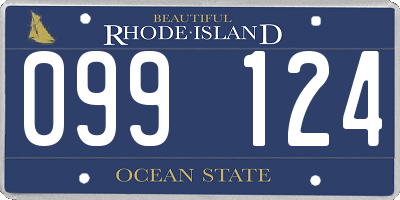 RI license plate 099124