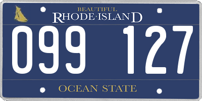 RI license plate 099127