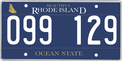 RI license plate 099129