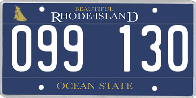 RI license plate 099130