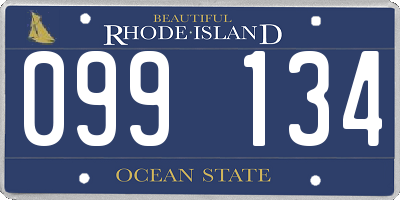RI license plate 099134
