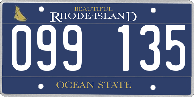 RI license plate 099135