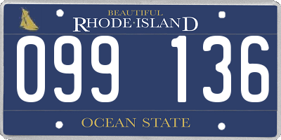 RI license plate 099136