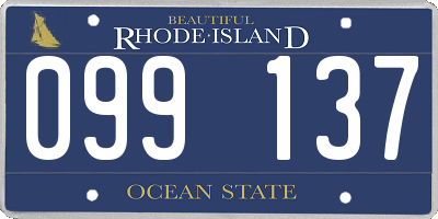 RI license plate 099137
