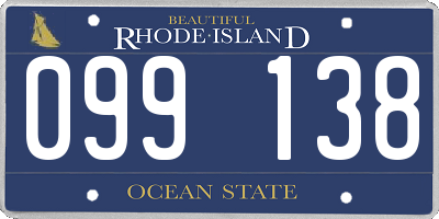 RI license plate 099138