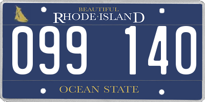RI license plate 099140
