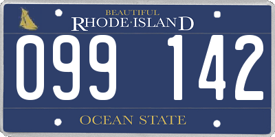 RI license plate 099142