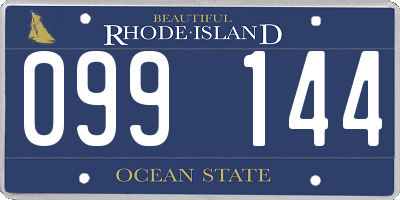 RI license plate 099144