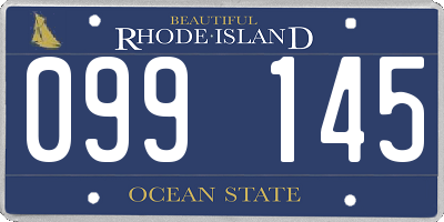 RI license plate 099145