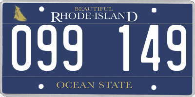 RI license plate 099149