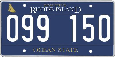 RI license plate 099150