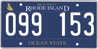 RI license plate 099153