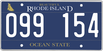 RI license plate 099154