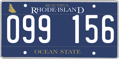 RI license plate 099156