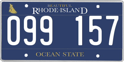 RI license plate 099157