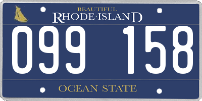 RI license plate 099158
