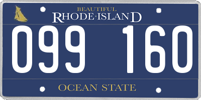 RI license plate 099160