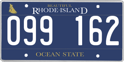 RI license plate 099162