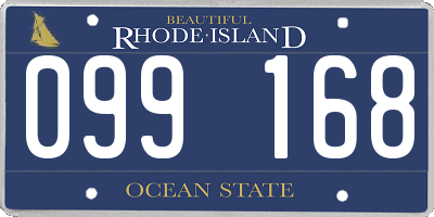 RI license plate 099168
