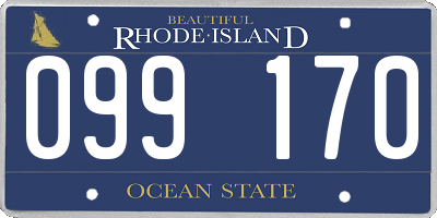 RI license plate 099170