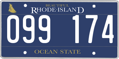 RI license plate 099174