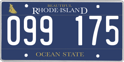 RI license plate 099175