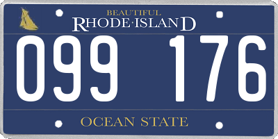 RI license plate 099176