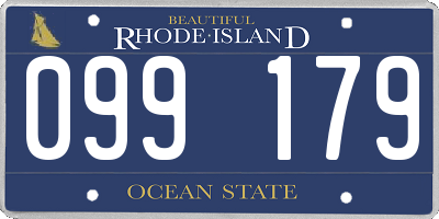 RI license plate 099179