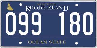 RI license plate 099180