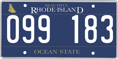 RI license plate 099183