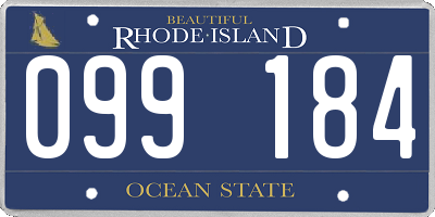 RI license plate 099184