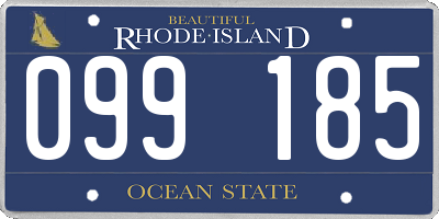 RI license plate 099185