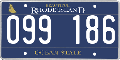 RI license plate 099186
