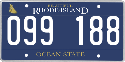 RI license plate 099188