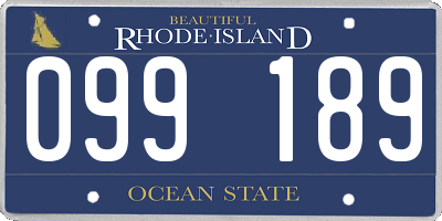 RI license plate 099189
