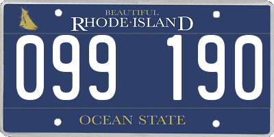RI license plate 099190
