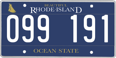RI license plate 099191