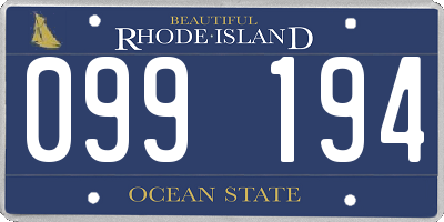 RI license plate 099194
