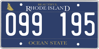 RI license plate 099195