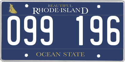 RI license plate 099196