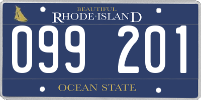 RI license plate 099201
