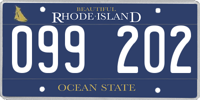 RI license plate 099202