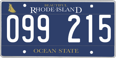 RI license plate 099215