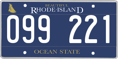 RI license plate 099221