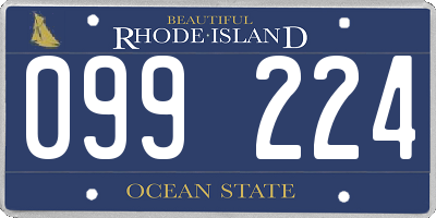 RI license plate 099224